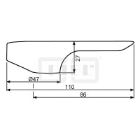 DIBLfix Messingguss-Griffhebel zur Serie DIBLzera, passend zur Kartuschengröße Ø 35 mm