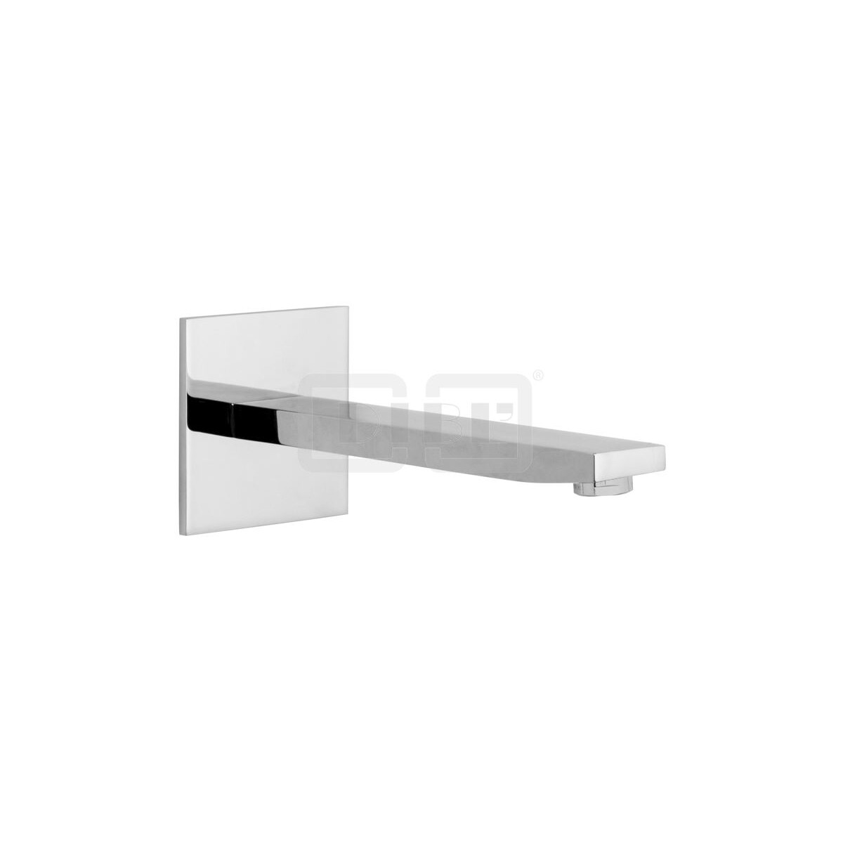DIBLfix Eckiger Messing-Wandauslauf ½" - Ausladu