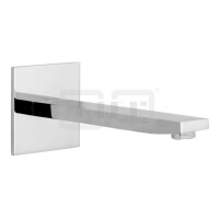 DIBLfix Eckiger Messing-Wandauslauf ½" - Ausladung 201 mm