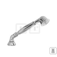 DIBLfit Schlauchbrauseset zur Wannenrand- und Fliesenbankmontage, mit Nostalgie-Messing-Einstrahl-Handbrause