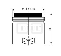 DIBLfix Design-Strahlregler ohne Luftansaugung, mit M 18...