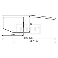 DIBLfix Messingguss-Griffhebel zur Serie DIBLyola, zur Kartuschengröße Ø 25 mm und Ø 35 mm, 80 mm