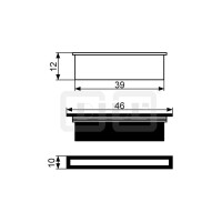 DIBLfix Rechteck-Strahlregler-Einsatz 46 mm x 10 mm