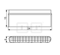 DIBLfix Rechteck-Strahlregler 24 mm x 6 mm mit Luftansaugung