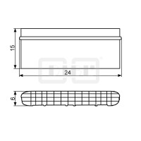 DIBLfix Rechteck-Strahlregler 24 mm x 6 mm mit Luftansaugung