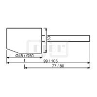 DIBLfix Messingguss-Griffhebel zur Serie DIBLpur, zur Kartuschengröße Ø 40 mm
