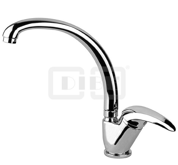 DIBLdesign Einhebel-Spültischbatterie mit hohem, schwenkbarem Profilauslauf