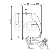 DIBLdesign Einhebel-UP-Fertigmontageset zur Universal-Einbaukörper-Einheit, ohne Umstellung für einen Abgangsanschluss, mit ECO-Stop-Funktion, ohne Brausezubehör