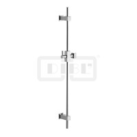 DIBLfit Eckige Messing-Brausestange 755 mm mit rundem Brauserohr Ø 12 mm