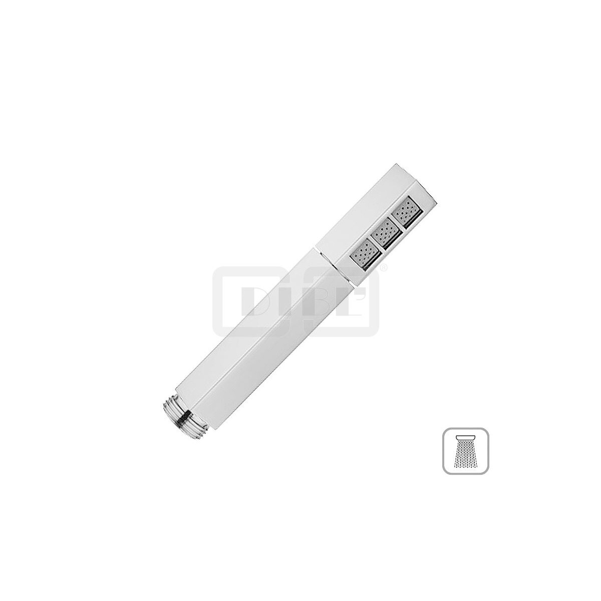 DIBLfit Eckige Messing-Einstrahl-Antikalk-Stabhandbrause,...
