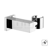 DIBLfit Eckiger Messing-Wandbrausehalter mit verstellbarer Handbrauseaufnahme