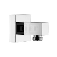 DIBLfit Eckiger Messing-Unterputz-Wandanschlussbogen ½" AG x ½" AG