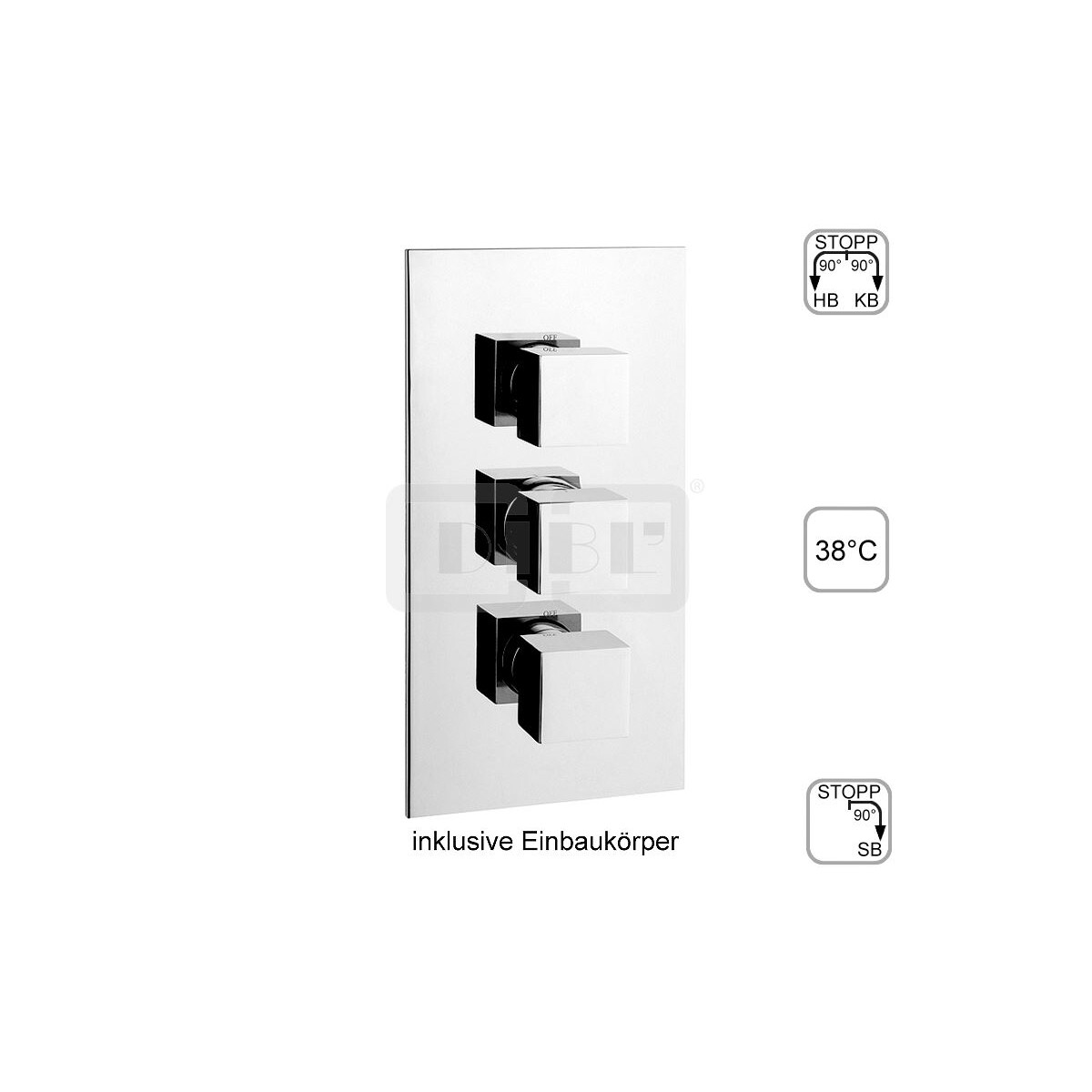 DIBLquarda Thermostat-Batterie &frac34;" zur...