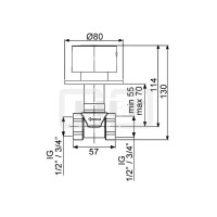 DIBLswing Unterputzventil (Rohbauset und Fertigset), mit Gewindeanschluss ½" Innengewinde