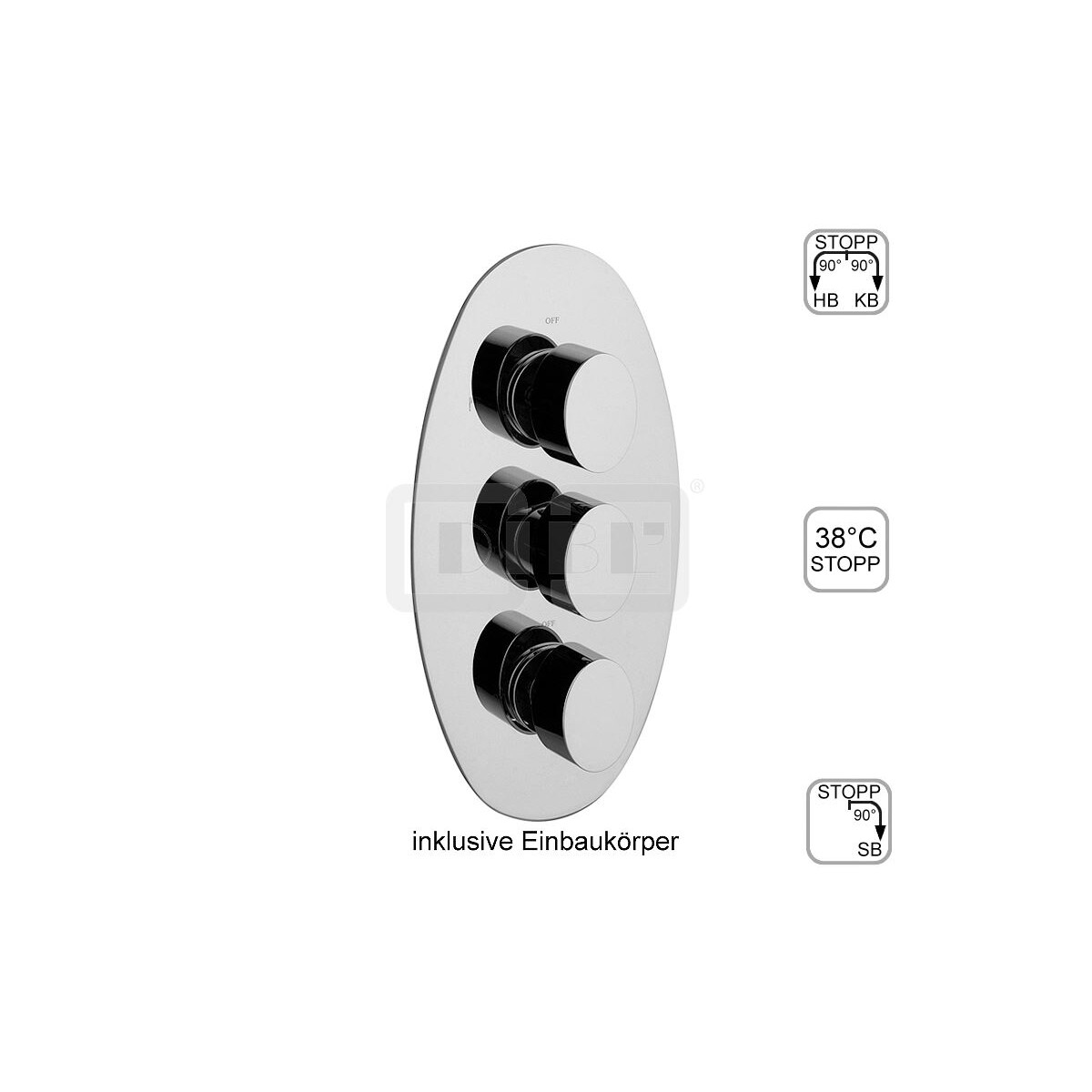 DIBLswing Thermostat-Batterie &frac12;" zur...
