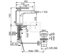 DIBLlogo Einhebel-Waschtischbatterie, XL-Version,...