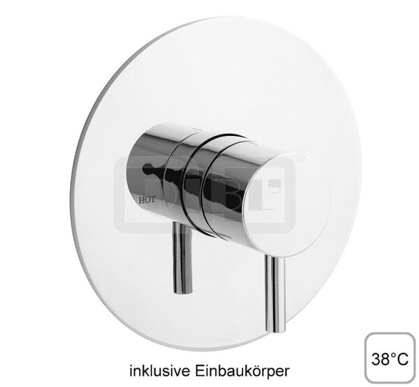 DIBLpur Thermostat-Zentralbatterie ½" zur Unterputzmontage, ohne Mengenregulierung, ohne Brausezubehör