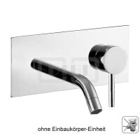DIBLpur Einhebel-Waschtisch-Wandbatterie mit starrem Gussauslauf 210 mm, ohne Ablaufzubehör, ohne Einbaukörper-Einheit zur Unterputz-Rohmontage