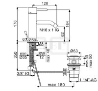 DIBLpur Einhebel-Waschtischbatterie, Armaturenkörper...