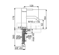DIBLpur Einhebel-Waschtischbatterie, geschlossener...
