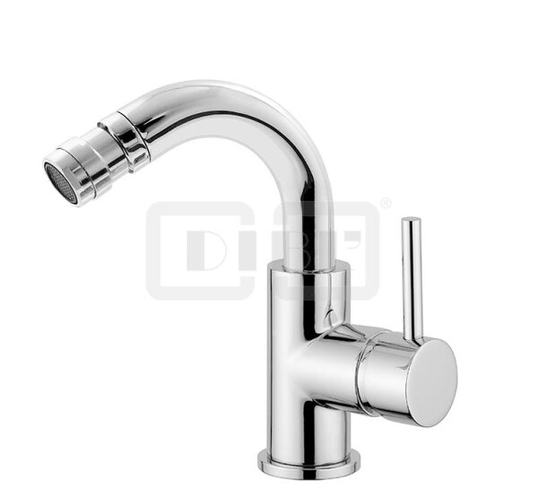 DIBLpur Einhebel-Bidetbatterie mit hohem, schwenkbarem Gussauslauf, Armaturenkörper mit Zugstangenbohrung und Ablaufgarnitur 1¼"