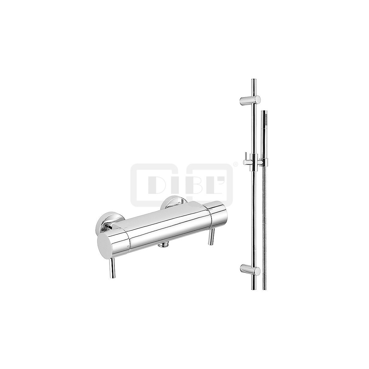 DIBLpur Thermostat-Brausebatterie zur Aufputzmontage, mit...