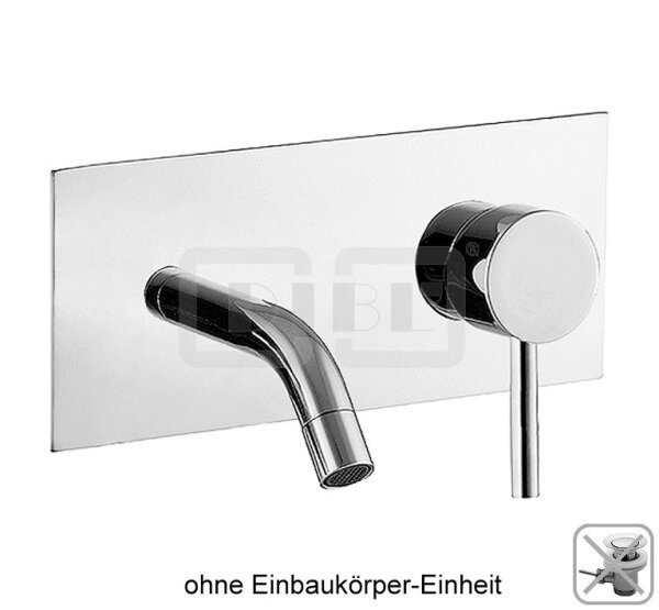 DIBLpur Einhebel-Waschtisch-Wandbatterie mit starrem Gussauslauf 170 mm, ohne Ablaufzubehör, ohne Einbaukörper-Einheit zur Unterputz-Rohmontage