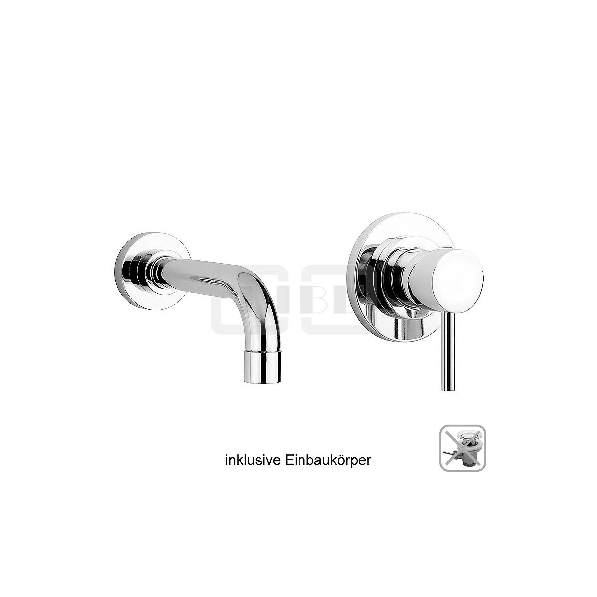 DIBLpur Einhebel-Waschtisch-Wandbatterie mit starrem...