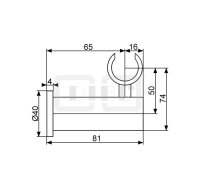DIBLfit Messing-Wandbrausehalter mit verstellbarer Handbrauseaufnahme