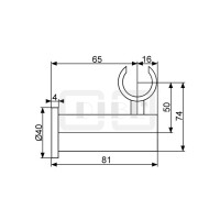DIBLfit Messing-Wandbrausehalter mit verstellbarer Handbrauseaufnahme