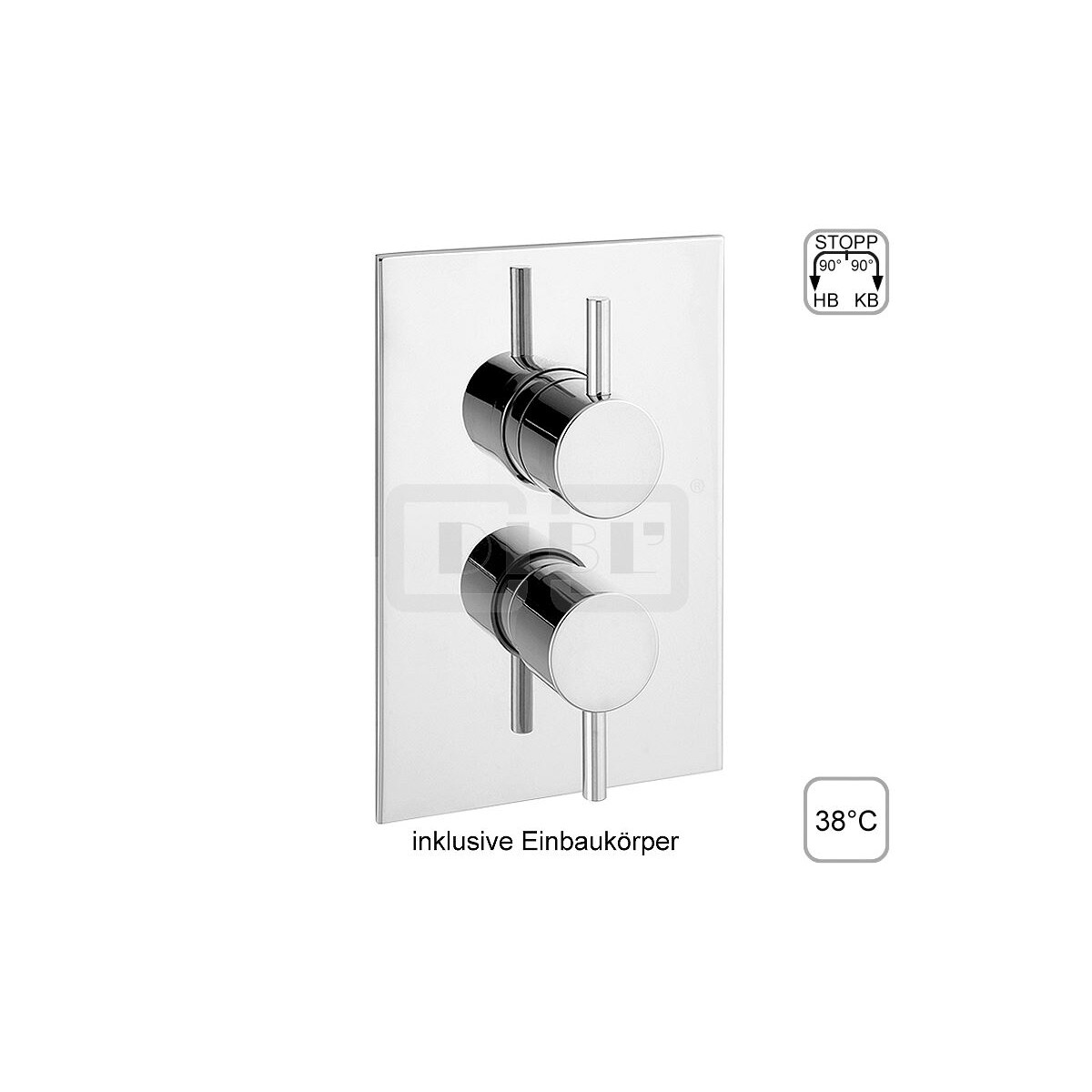 DIBLpur Thermostat-Batterie ¾" zur Unterputzmont