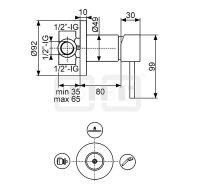 DIBLpur Mehr-Wege-Umschaltventil zur Unterputzmontage,...