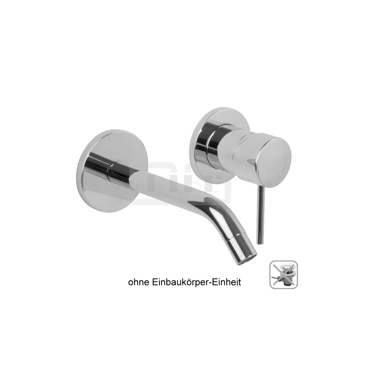 DIBLpur Einhebel-WT-Wandbatterie mit Gussauslauf 210 mm, ohn