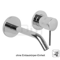 DIBLpur Einhebel-WT-Wandbatterie mit Gussauslauf 210 mm, ohne Ablaufzubehör, ohne Unterputz-Einbaukörper-Einheit und ohne UP-Ergänzungsset zur Rohmontage