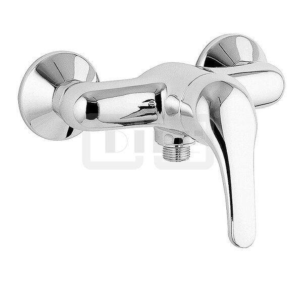 DIBLtech Einhebel-Brausebatterie zur Aufputzmontage, ohne Brausezubehör, Brauseabgang unten ½" Außengewinde