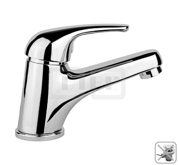 DIBLobjekt Waschtisch-Kaltwasser-Standventil mit starrem Gussauslauf, ohne Zugstangenbohrung, ohne Ablaufzubehör