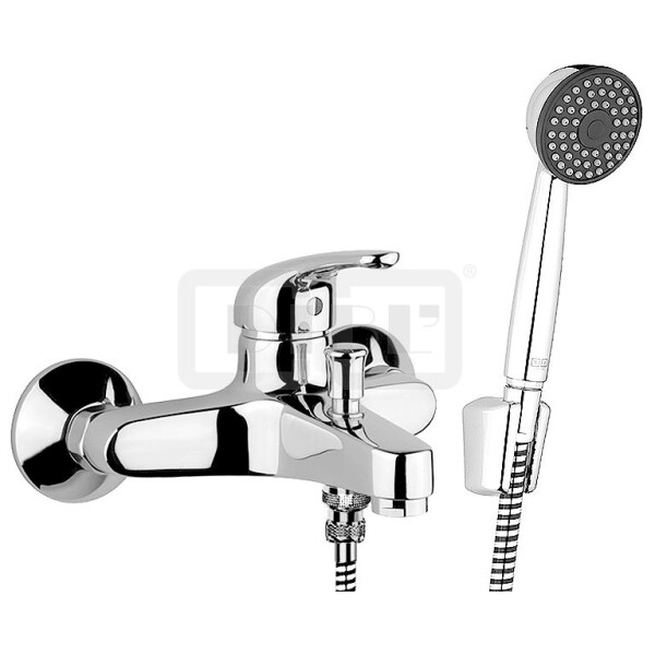 DIBLobjekt Einhebel-Wannenbatterie zur Aufputzmontage, mit Handbrause, Wandbrausehalter und Brauseschlauch 1500 mm