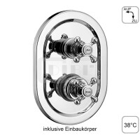 DIBLstil Thermostat-Brausebatterie ½" zur Unterputzmontage, mit Mengenregulierung für einen Abgangsanschluss