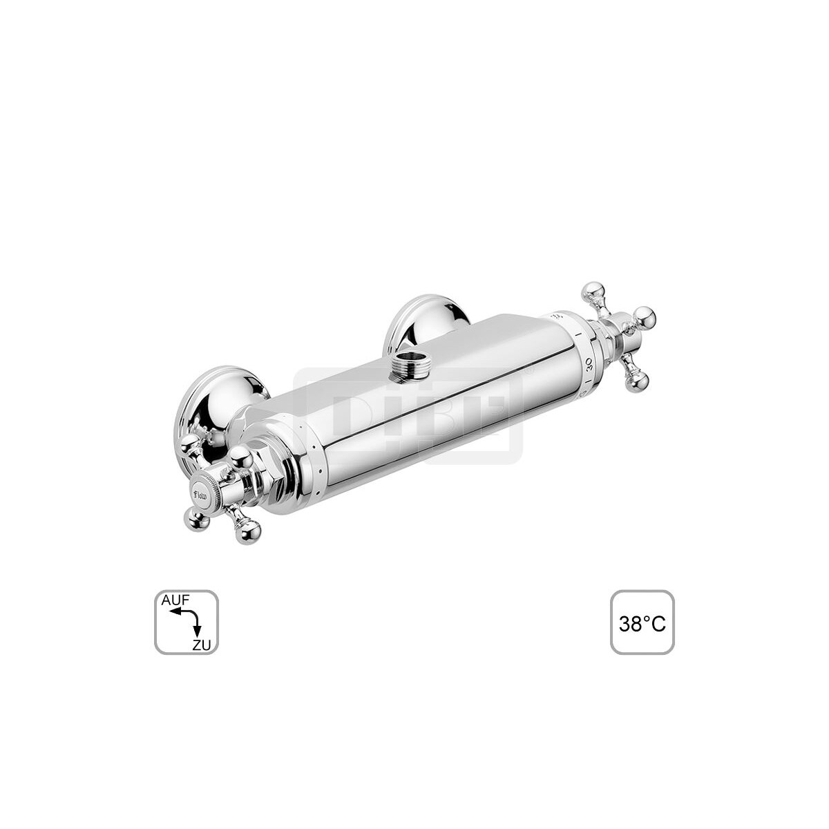 DIBLstil Thermostat-Brausebatterie zur Aufputzmontage, ohne 