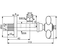 DIBLfix Nostalgie-Eckregulierventil ½" AG x...