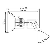 DIBLfit Messing-Wandbrausehalter mit verstellbarer Handbrauseaufnahme