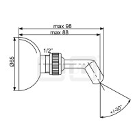 DIBLfit Messing-Wandbrausehalter mit verstellbarer Handbrauseaufnahme