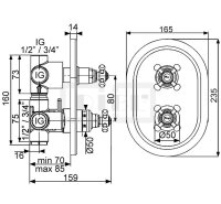 DIBLstil Thermostat-Batterie ¾" zur...