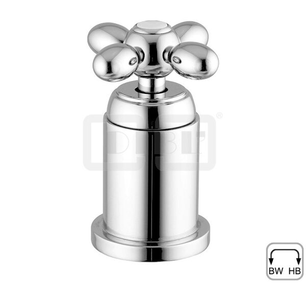 DIBLstil Mehr-Wege-Umschaltventil zur Wannenrand- und Fliesenbankmontage, passend für zwei Abgangsanschlüsse