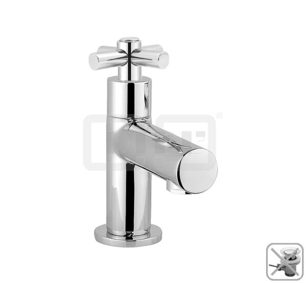 DIBLextra Waschtisch-Kaltwasser-Standventil mit starrem Gussauslauf, ohne Zugstangenbohrung