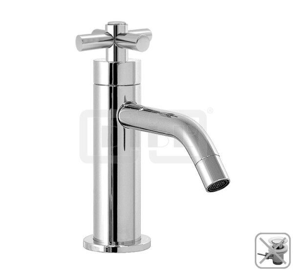 DIBLextra Waschtisch-Kaltwasser-Standventil mit starrem Gussauslauf, XL-Version, ohne Zugstangenbohrung