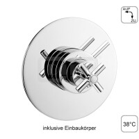 DIBLextra Thermostat-Brausebatterie ¾" zur Unterputzmontage, mit koaxialer Mengen- und Temperaturregulierung für einen Abgangsanschluss