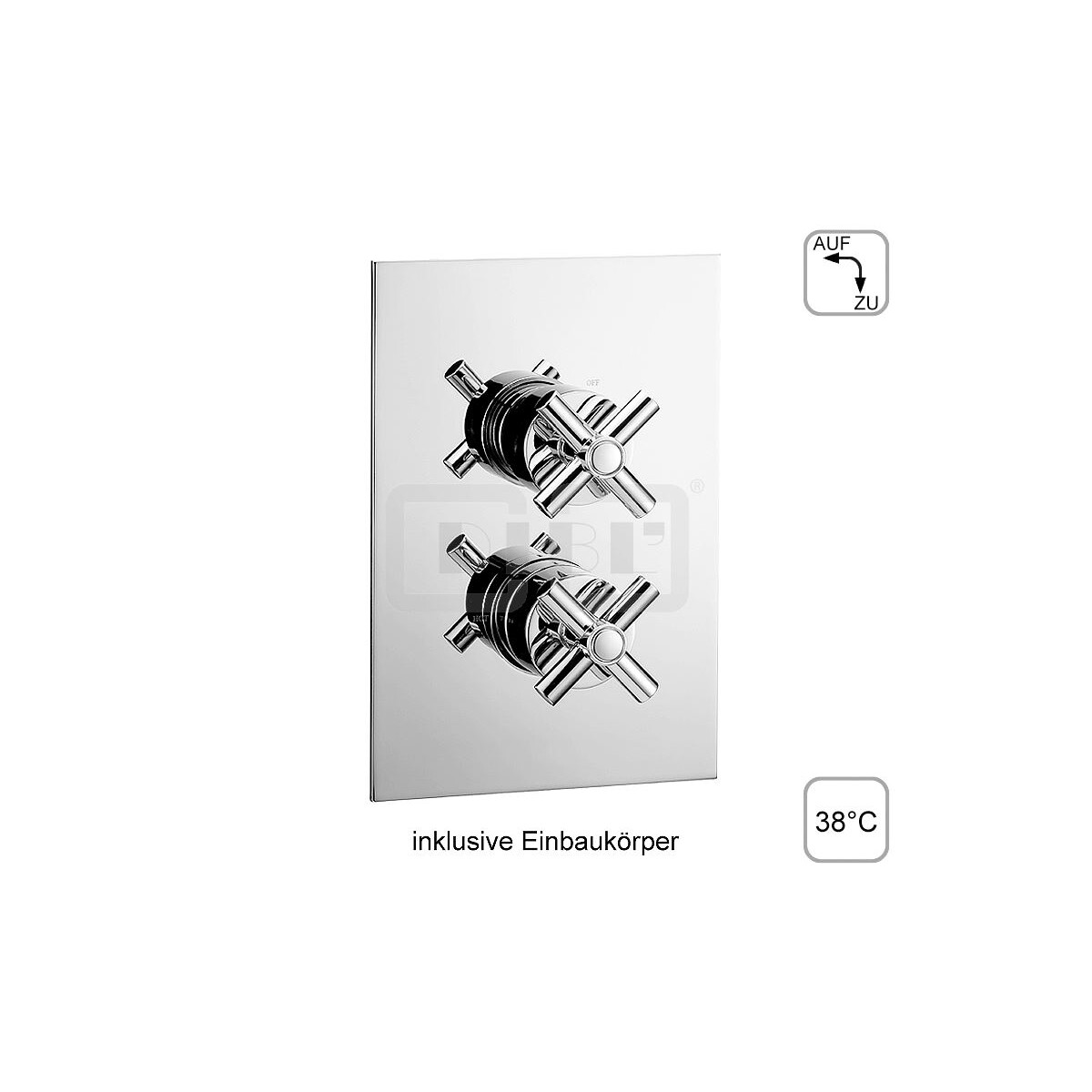 DIBLextra Thermostat-Brausebatterie ½" zur Unter