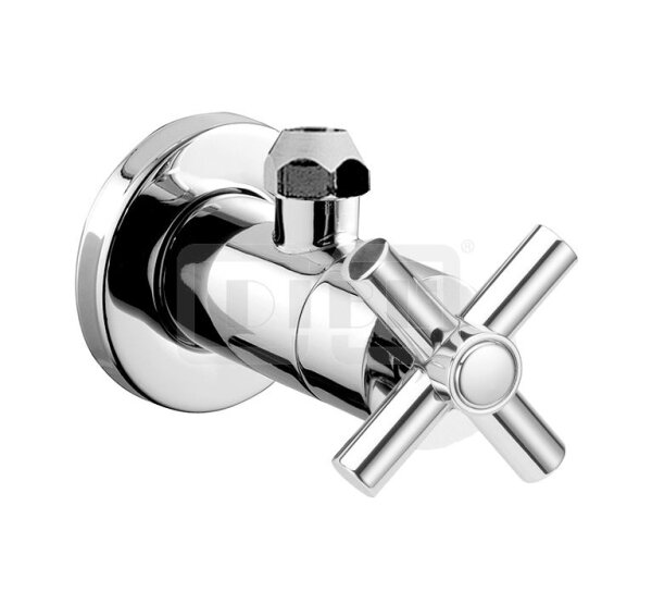 DIBLfix Rundes Design-Eckregulierventil ½" AG x Quetschverschraubung Ø 10 mm