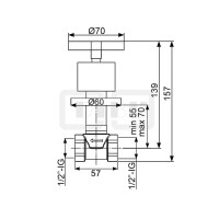 DIBLextra Unterputzventil (Rohbauset und Fertigset), Gewindeanschluss ½" IG